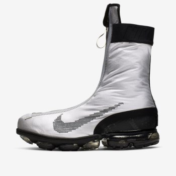 Nike Air VaporMax FlyKnit Gaiter ISPA - Férfi Utcai Cipő - Metal Titán/Fekete/Fehér/Metal Titán